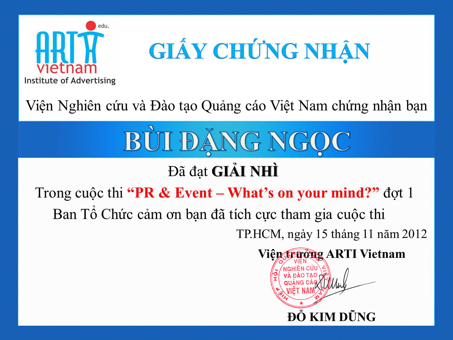 Description: ARTI Vietnam_Giai nhi_Bui Dang Ngoc